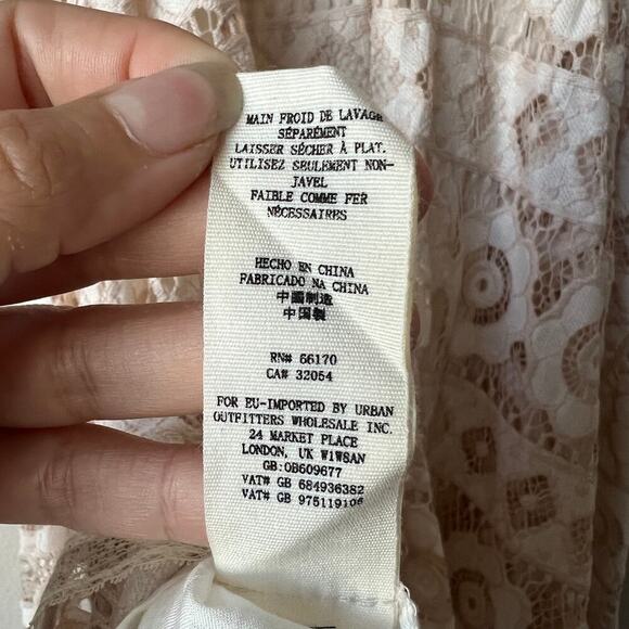 Free People Just Like Honey Ivory Lace Midi Dress Size 0 - Picture 7 of 8